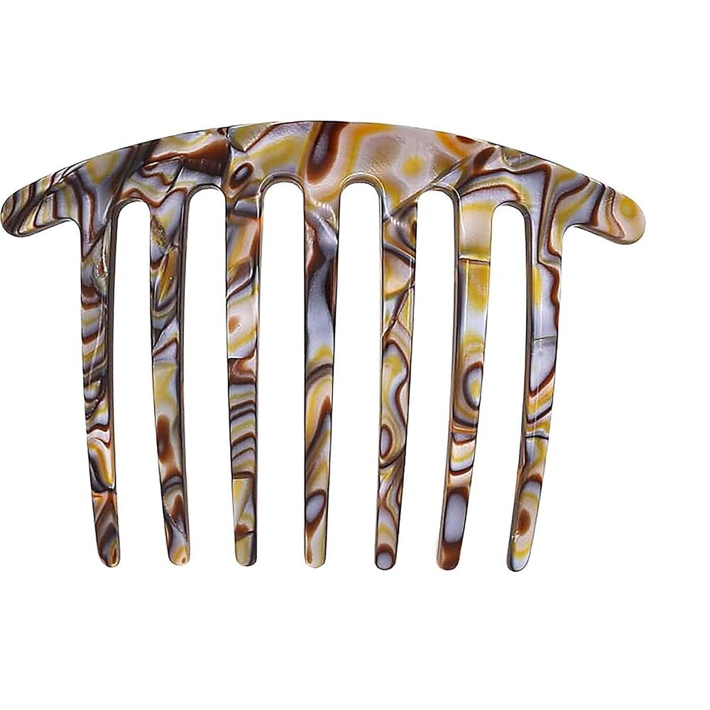 Paris CP3186 French Handmade Side Comb Rounded, Onyx, French Twist Hair
